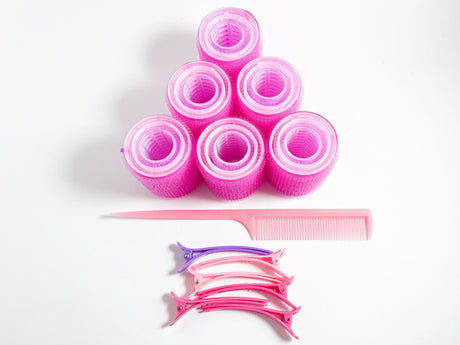 Cameo Curls Velcro Roller Set (18 Hair Rollers, Clips & Comb)